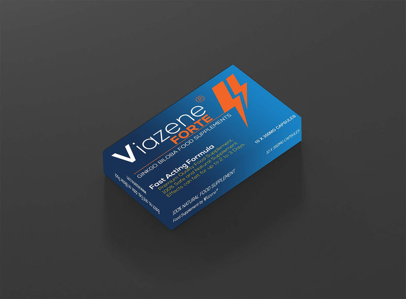 Viazene Forte - 100% Herbal & Gingko Biloba Complex Food Supplement for Energy, Endurance and Power - Innovative Formula - 10 Capsules - BeesActive Australia