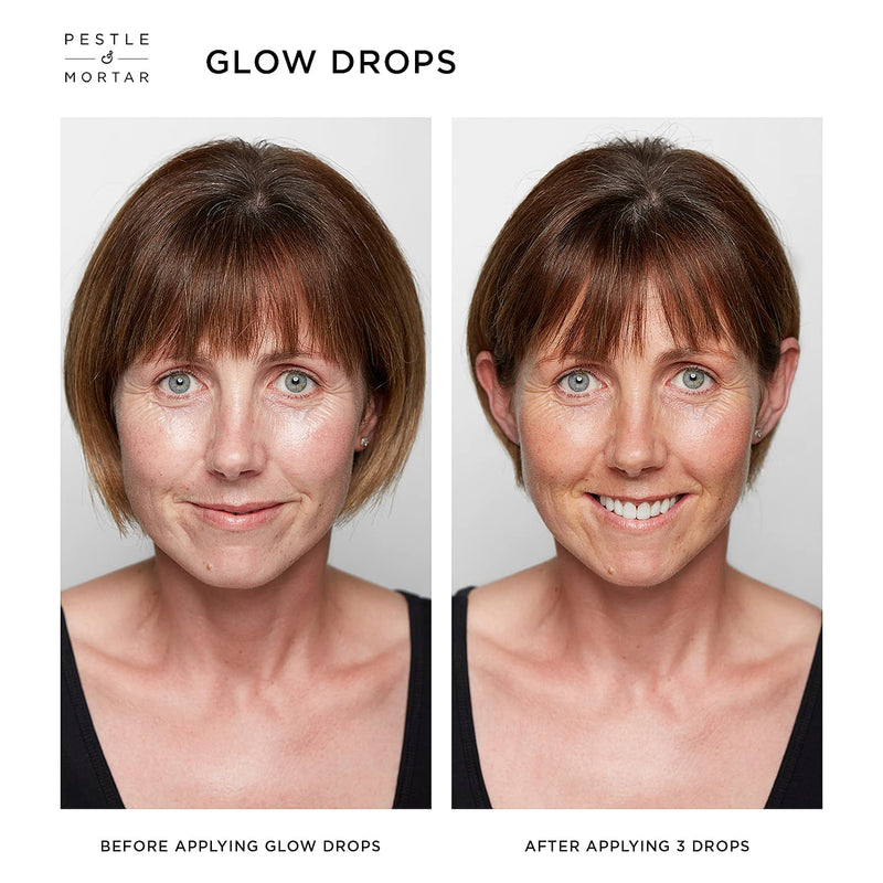 Pestle & Mortar Glow Drops Fake Tan- Self Tan Drops with Hyaluronic Acid, Customisable Face Tan, Non Comedogenic, Cruelty Free & Vegan 30ml - BeesActive Australia