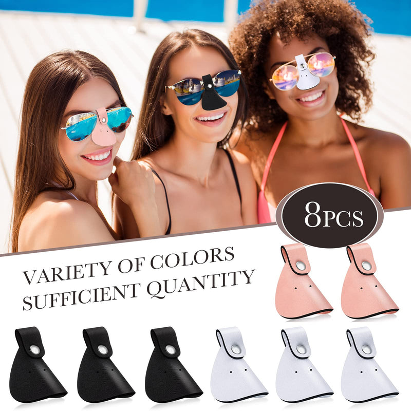 Charniol 8 Set Nose Sun Protection Nose Protector UV Nose Patch for Glasses Sunlight Men Women Sports, 3 Colors - BeesActive Australia