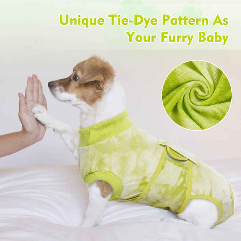 FUAMEY Recovery Suit for Dogs,Spay Suit for Female Dog,Neuter Suit for Male Dogs,Onesie Body Suits After Surgery,Puppy Cone E-Collar Alternative,Pet Abdominal Wounds Prevent Licking Surgical Shirts XL green - BeesActive Australia