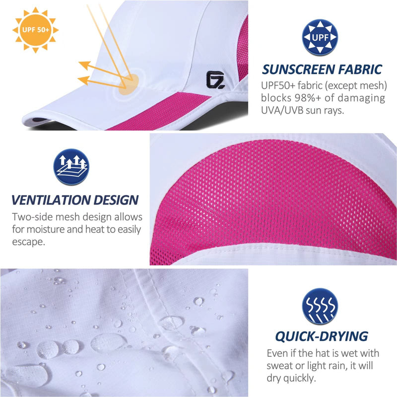 GADIEMKENSD Outdoor Running Hat Unstructured Sports Cap Quick Dry Mesh for Adults White 7-7 1/2 - BeesActive Australia