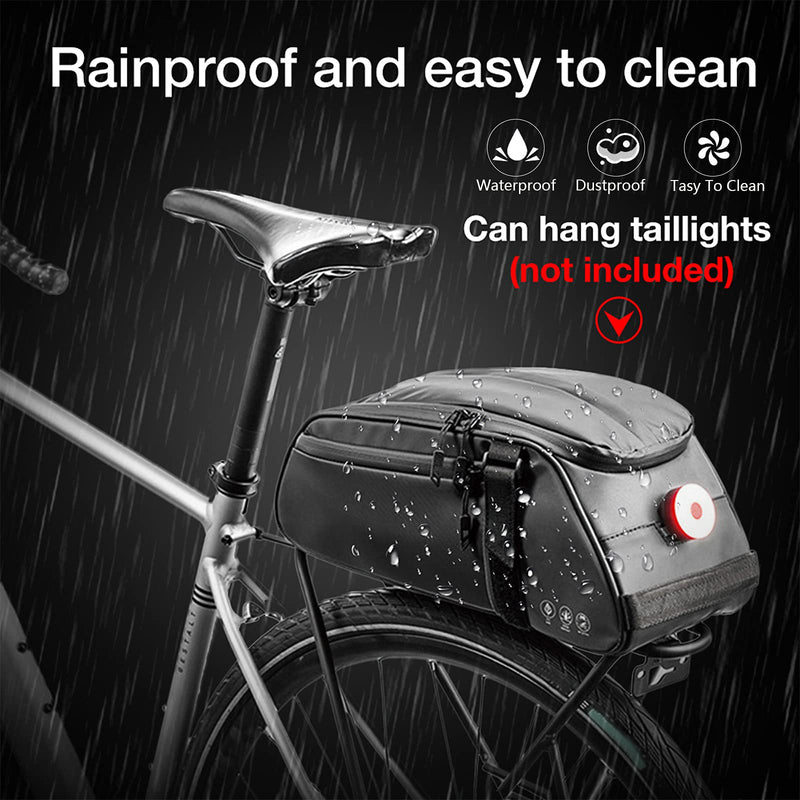 ZIMFANQI Bike Reflective Rack Bag,8L Waterproof Bicycle Trunk Pannier Rear Seat Bag,Cycling Bike Carrier Chest Bag,Storage Luggage Pouch Bike Shoulder Bag - BeesActive Australia
