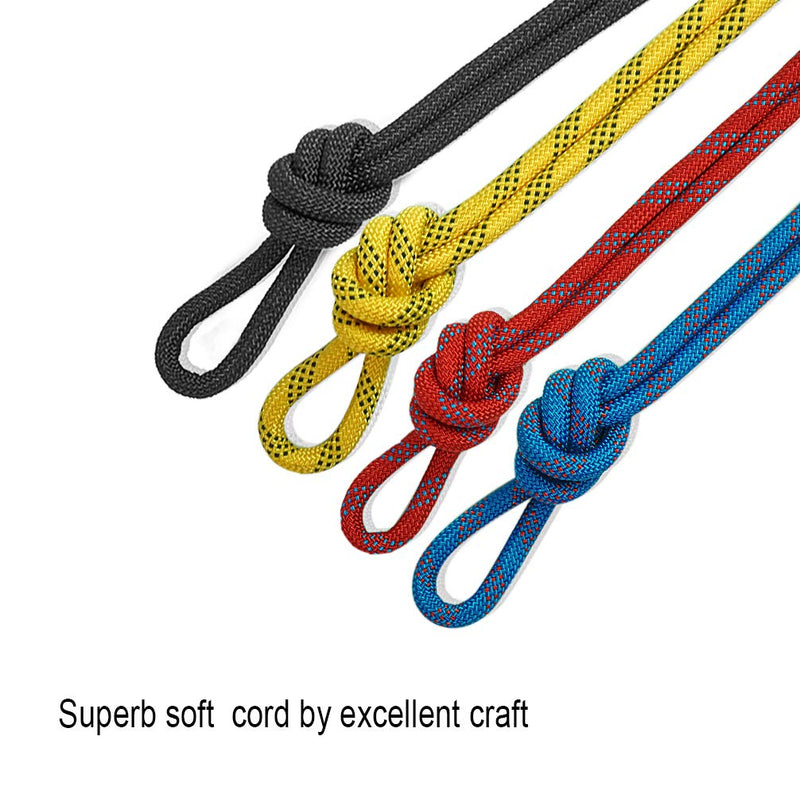 Aoneky 10 mm Static Outdoor Rock Climbing Rope, Fire Escape Safety Rappelling Rope Black 1 32.0 Feet - BeesActive Australia