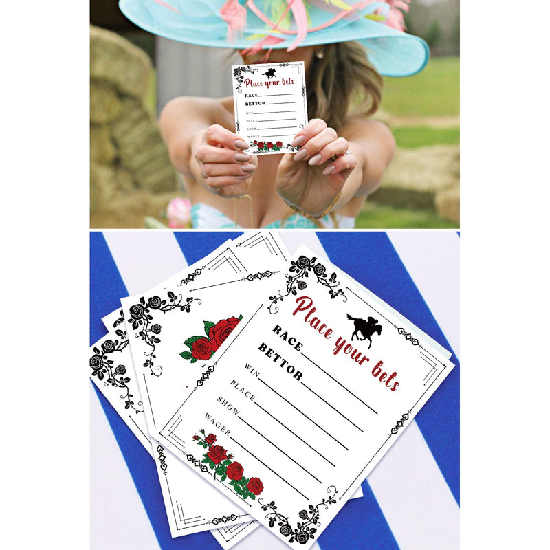 50PCS Kentucky Horse Derby Bets Card – Horse Racing Invitation Betting Guessing Game Cards Party Supplies - BeesActive Australia