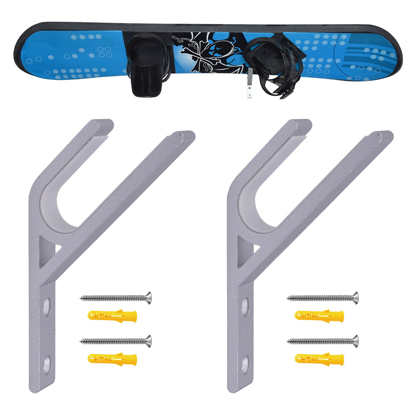 YYST 45° Angles Snowboard Wall Mount Snowboard Wall Hanger Storage Rack w Silicone Pad in The Slot 2 - BeesActive Australia