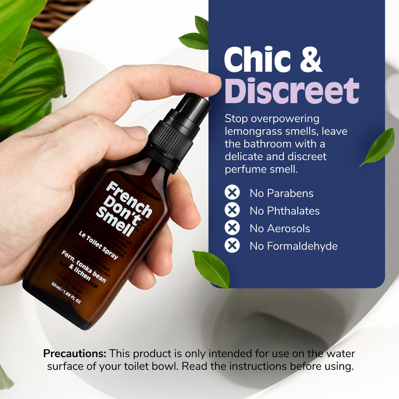 Set of 2 Toilet Spray for Poop (1.69oz + 0.34oz) – Woodsy Scent – Made in France (Home + Travel Pack), Bathroom Odor Eliminator, Poo Spray, Toilet Spray For Daily Use – French Don’t Smell Woodsy (fern, tonka beans & lichen) 2 Piece Assortment - BeesActive Australia
