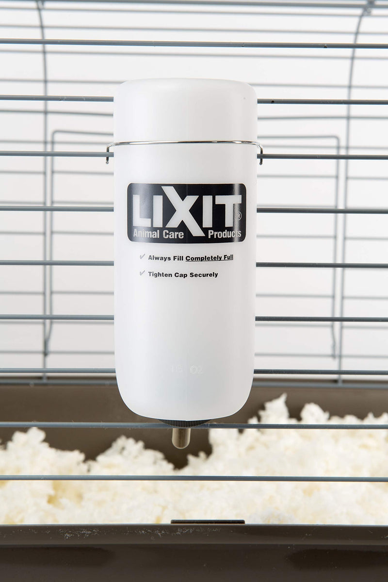 Lixit Wide Mouth BPA-Free Cage Water Bottles for Rabbits, Ferrets, Guinea Pigs, Rats, Chinchillas, Hamsters, Mice, Hedgehogs, Gerbils and Other Small Animals. Translucent 16 Ounce - BeesActive Australia