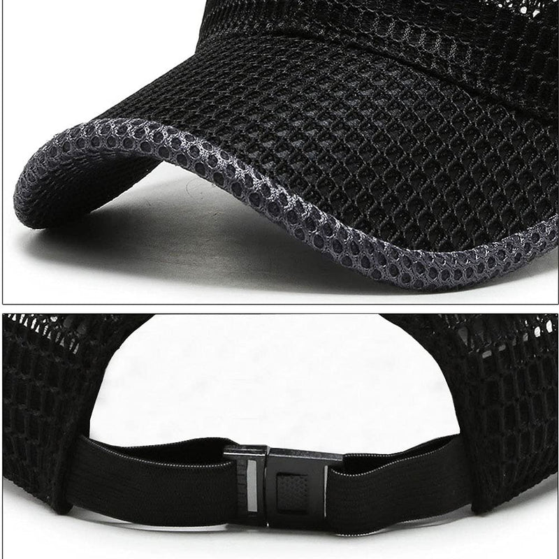 FASHIXD Summer Mesh Baseball Cap for Men Women Trucker Mesh Hat Baseball Hats Outdoor Sports Running hat 1-black - BeesActive Australia