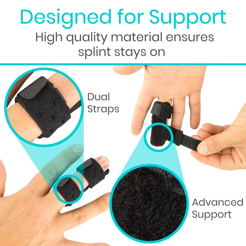 Vive Finger Splint (2 Pack) - Universal Finger Straightener - Broken and Trigger Finger Splints - Finger Brace for Arthritis pain and Support - Sprain Relief for Middle, Index, Ring, Pinky Fingers - BeesActive Australia