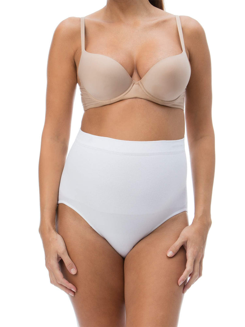 RelaxMaternity 5200 Cotton high-waist post pregnancy control underwear, 100% Made in Italy XX-Large White - BeesActive Australia