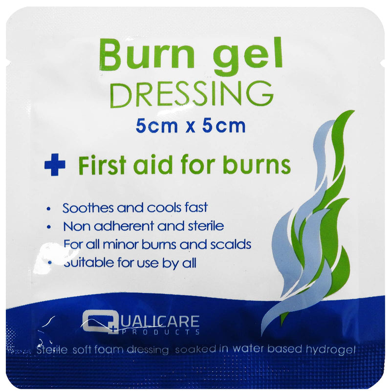 Qualicare Emergency First Aid Burns Care Scalds Sunburn Dressings Cooling Gel - 3.5g Sachets, 10 Packets 3.5g Sachet 10 - Pack - BeesActive Australia