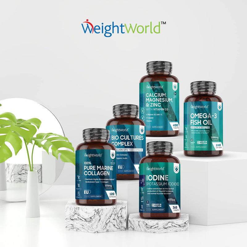 Iodine Tablets 400MCG - High Strength Potassium Iodide 400ug - 365 Vegan Tablets (1 Year Supply) - Non-GMO & Gluten-Free Supplement - Trace Mineral - High Potency Iodine Tablets - UK Made - BeesActive Australia