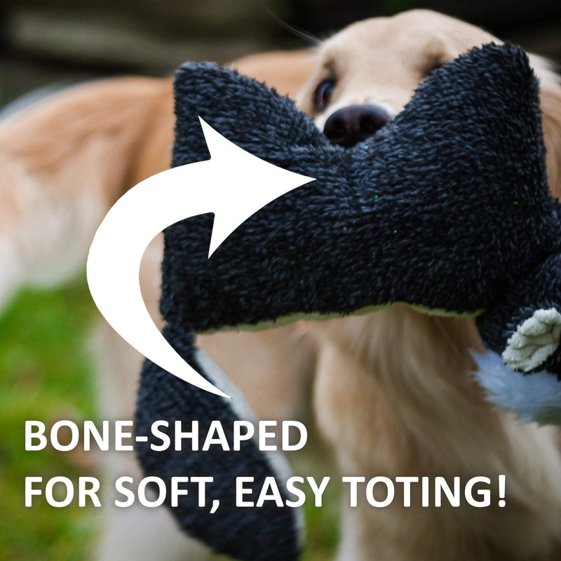 HuggleHounds Plush, Durable Knot-Less Squooshie, Dog Toy Lamb - BeesActive Australia