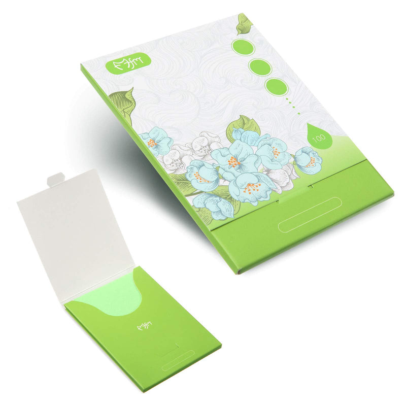 400 Sheets Oil Absorbing Tissues Oil Absorbing Paper Soft Oil Blotting Paper Sheets for Oily and Travel Supplies (Green) Green - BeesActive Australia