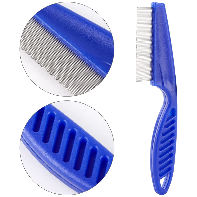 4 Pcs Flea Combs, Pet Detangling Grooming Comb with Stainless Steel Metal Teeth for Dog Cat Tear Stain, Dandruff, Hair Stain Remover - BeesActive Australia