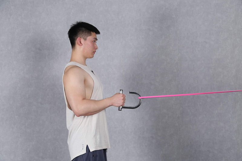 KYLIN SPORT Metal Resistance Band Handles Heavy Duty Industrial Grade Steel Knurled Surface Handles for Elastic Band Workouts (Chrome) - BeesActive Australia