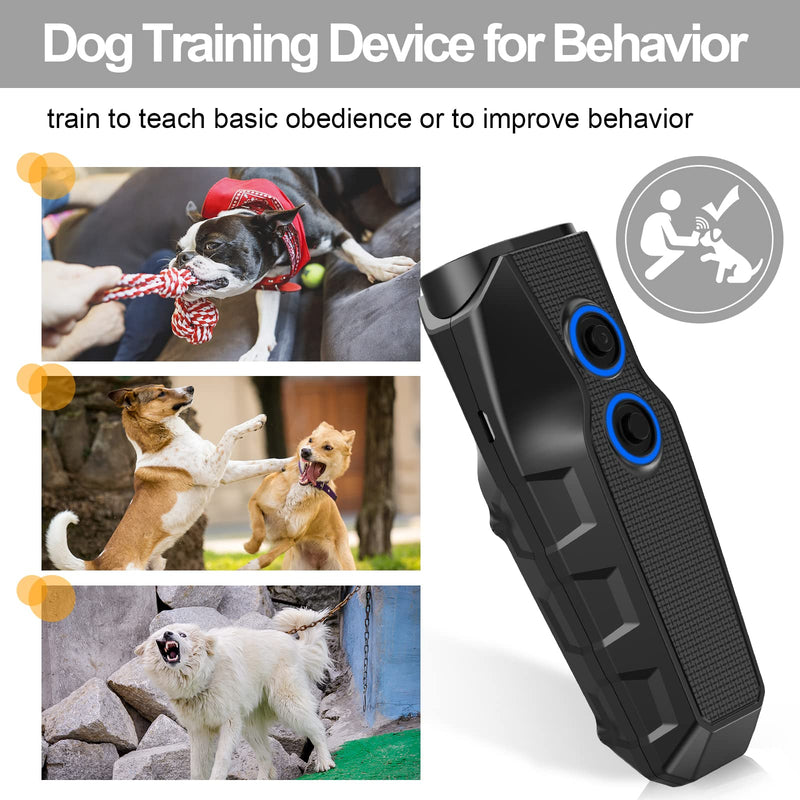 TOKEGO Dog Barking Control Devices, Dual Sensor Ultrasonic Dog Barking Deterrent 3 Frequency Dog Trainer Anti Barking Device with LED Flashlight, 16.4 ft Range Safe for Human and Dog, Rechargeable - BeesActive Australia