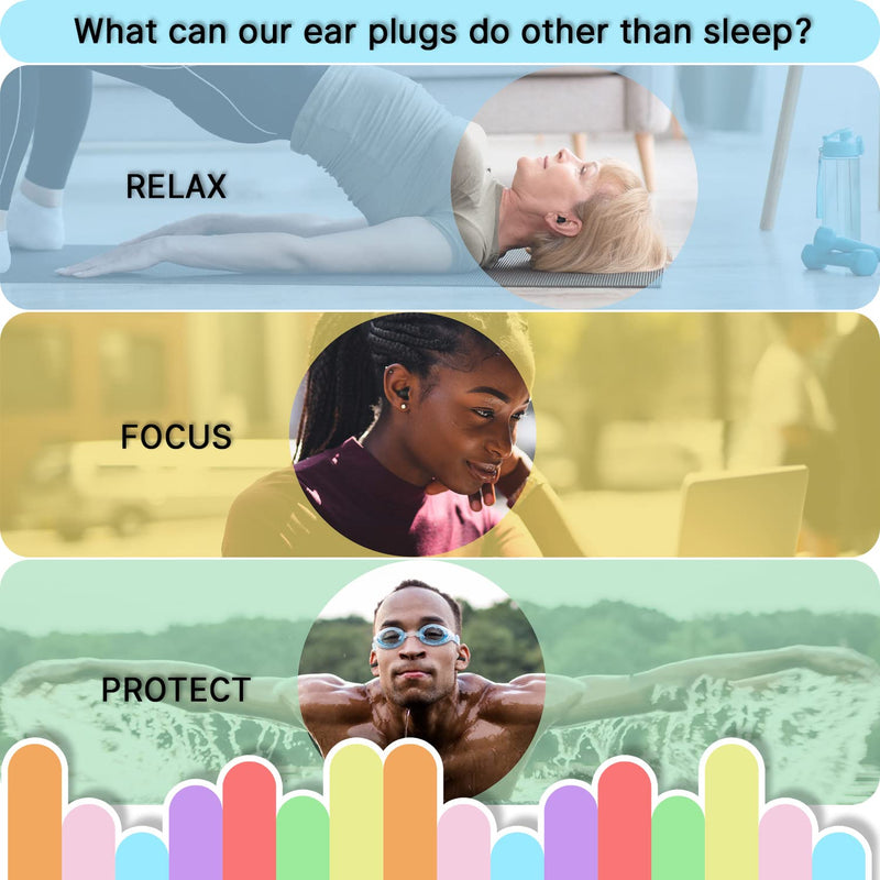 Ear Plugs for Sleep Soft Silicone Reusable, Earplugs for Sleeping Noise Cancelling(4Pairs) 4 Pairs EarPlugs - BeesActive Australia
