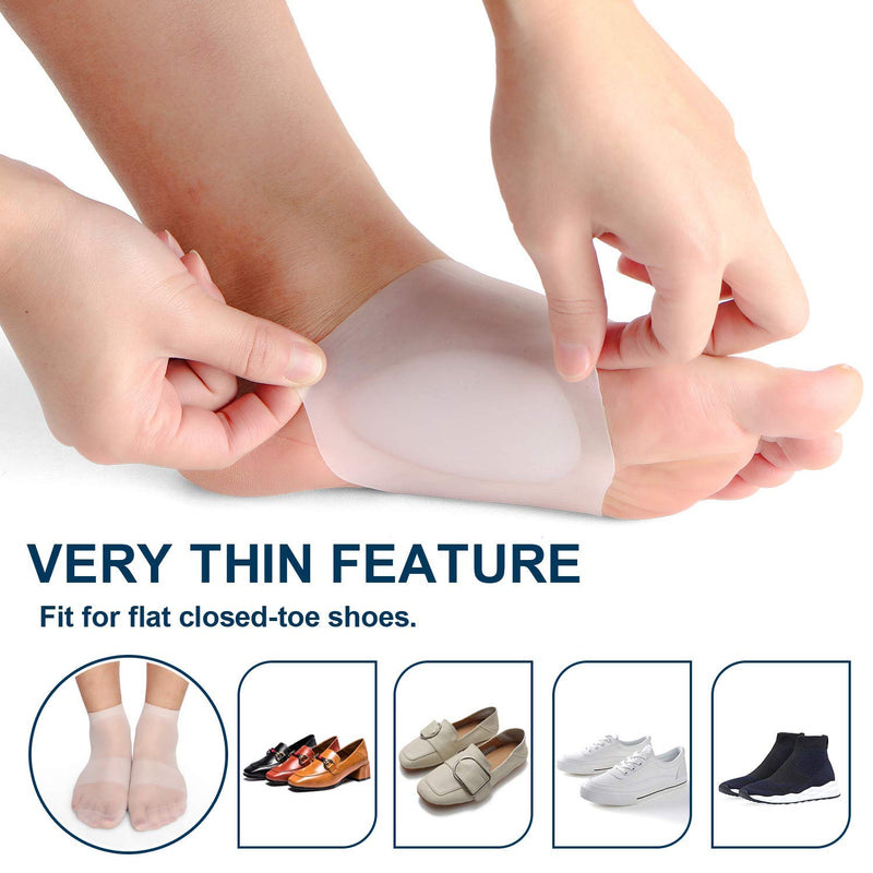 Arch Support Gel Pads for Plantar Fasciitis, Flat Feet, Soft Gel Pads Sleeves for Plantar Fasciitis Support and Flat Foot Support, Fallen Arches, Heel Spurs, Pain Relief (for Women and Men) S: Men: 3-6.5/ Women: 3-6.5 - BeesActive Australia