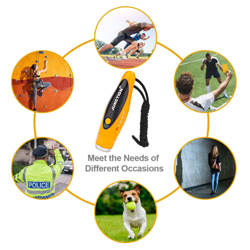 UNIWA Electronic Whistle, Battery Operated Whistle Adjustable 3 Different Loud Whistle Sounds with Lanyard Handheld Electronic Whistles for Referees Volleyball Coaches Teacher, Soccer Sports Whistle yellow - BeesActive Australia