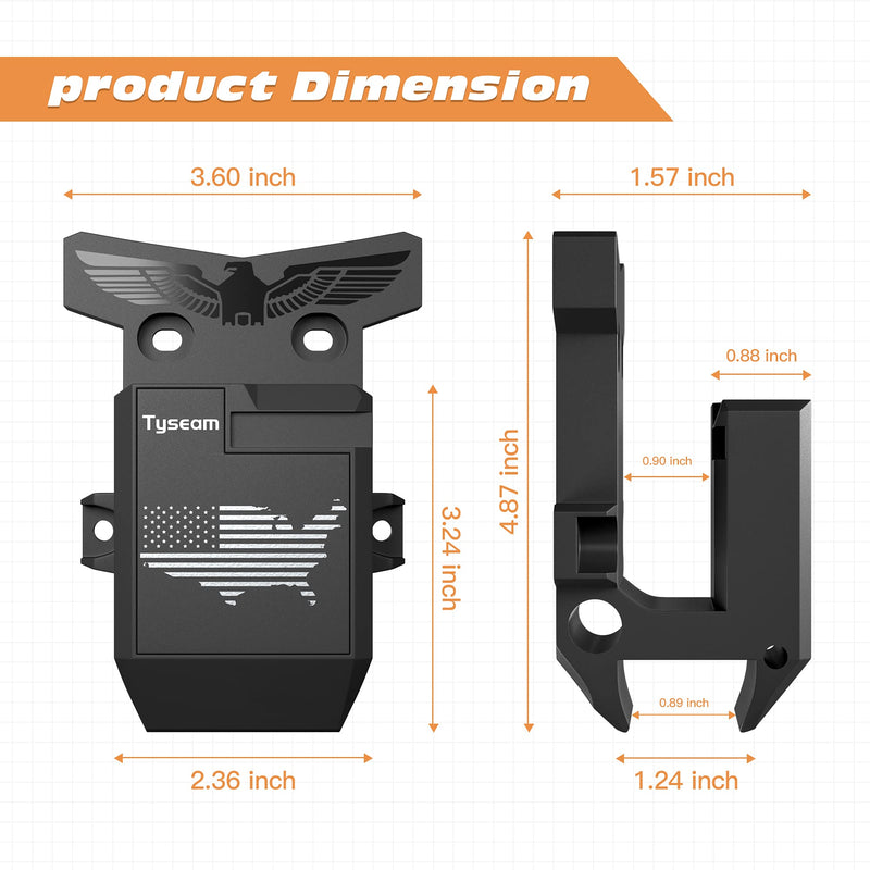 Tyseam Gun Wall Mount for 223/5.56 Rifle + Magazine, AR15 Rifle Wall Rack Runner Mount with Strong and Solid PA Material Withstand 300Lbs of Tension - BeesActive Australia