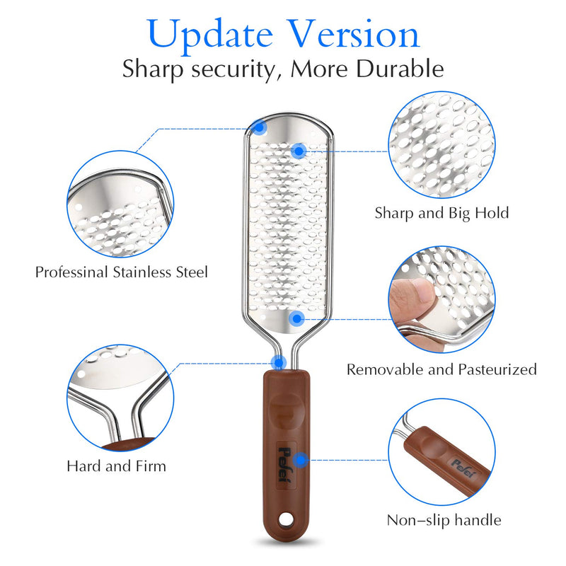 Professional Pedicure Foot File, Colossal Stainless Steel Detachable Foot Scrubber, Hard Skin Removers Pedicure Rasp for Wet and Dry Feet - BeesActive Australia