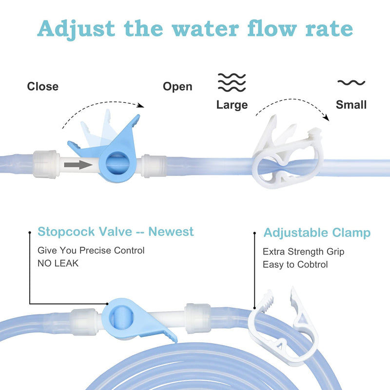 TopQuaFocus Travel Portable Enema Bag kit Anel Douche Enema Bag for Men Women Colon Cleansing 2L TPU - BeesActive Australia