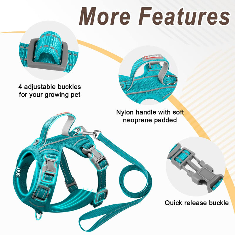 Cat Harness and Leash Set for Walking Escape Proof for Small Large cat Kitten Harness with ID tag Pocket X-Small Blue - BeesActive Australia