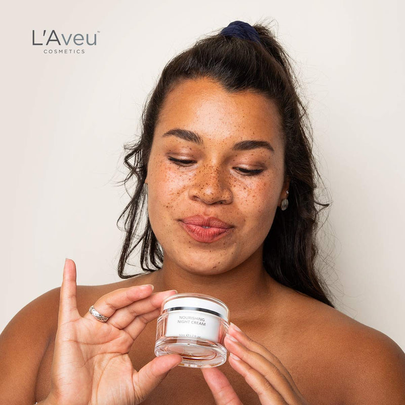 L'Aveu Nourishing Night Cream - Anti-Aging Nighttime Moisturizer for Face - Natural Moisturizing Facial Care Blend with Dead Sea Minerals, Shea Butter, Jojoba & Avocado - Gentle Skin Renewal - 1.7 oz 1.69 Fl Oz (Pack of 1) - BeesActive Australia