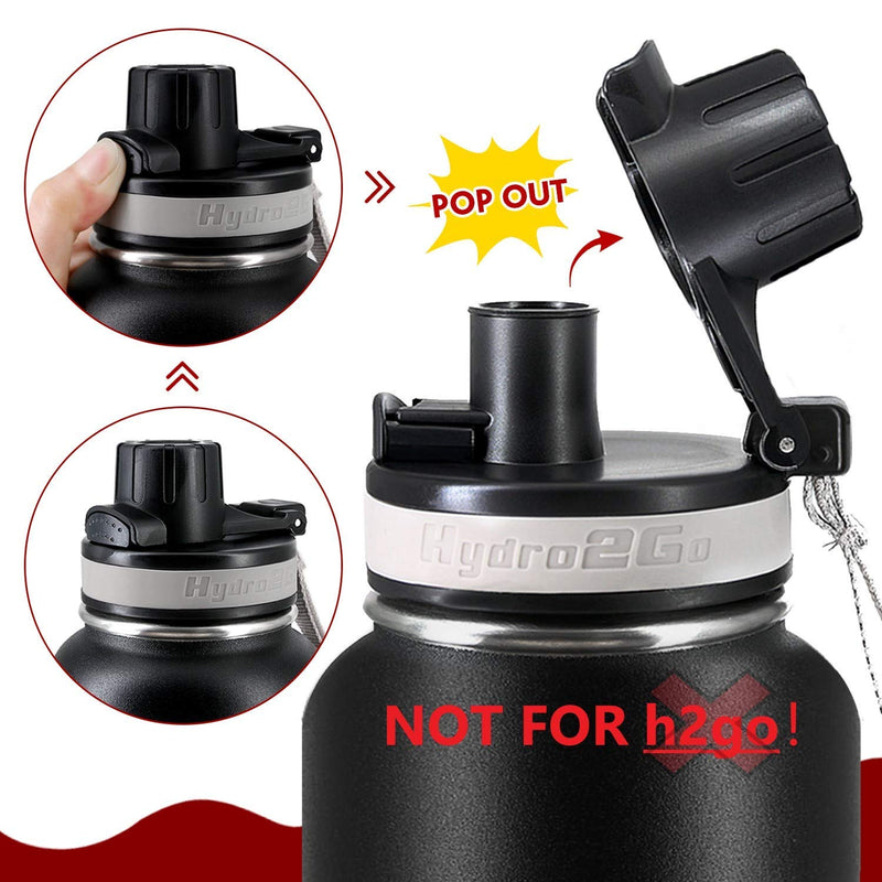 Auto Flip Lid for Hydro Flask Wide Mouth 18, 20, 32, 40, 64oz, Great Spout Cap for Simple Modern, Takeya, Iron Flask and Other Brands, BPA-Free & Leak Proof 1pc - BeesActive Australia