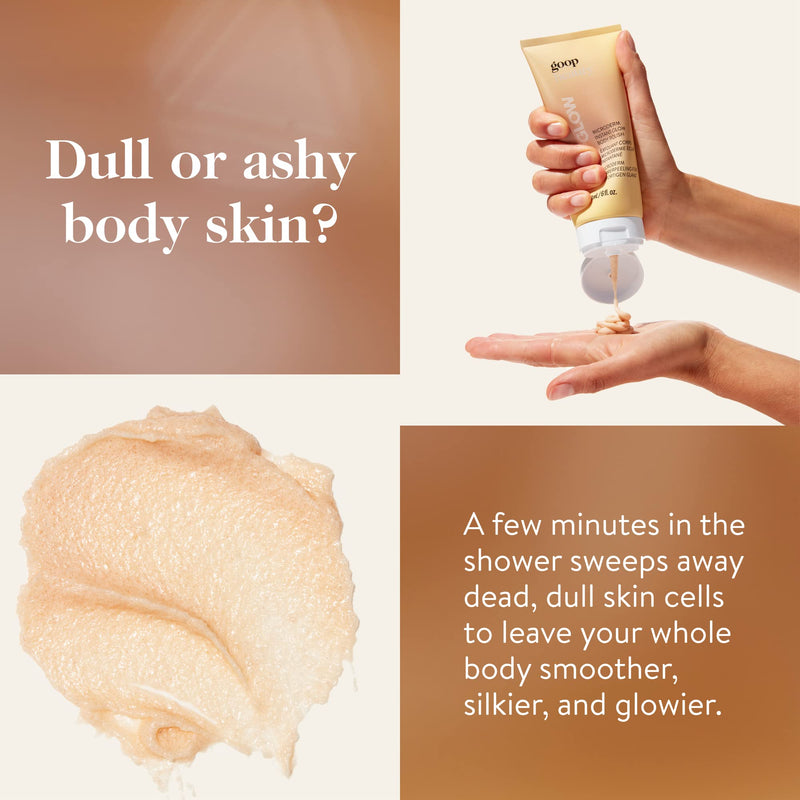 goop Beauty Microderm Body Scrub | Exfoliating Body Wash to Cleanse & Moisturize Skin | Quartz, Garnet, & Hydrated Silica | 6 fl oz | Dead Skin Remover Inspired by Microdermabrasion | Paraben Free - BeesActive Australia
