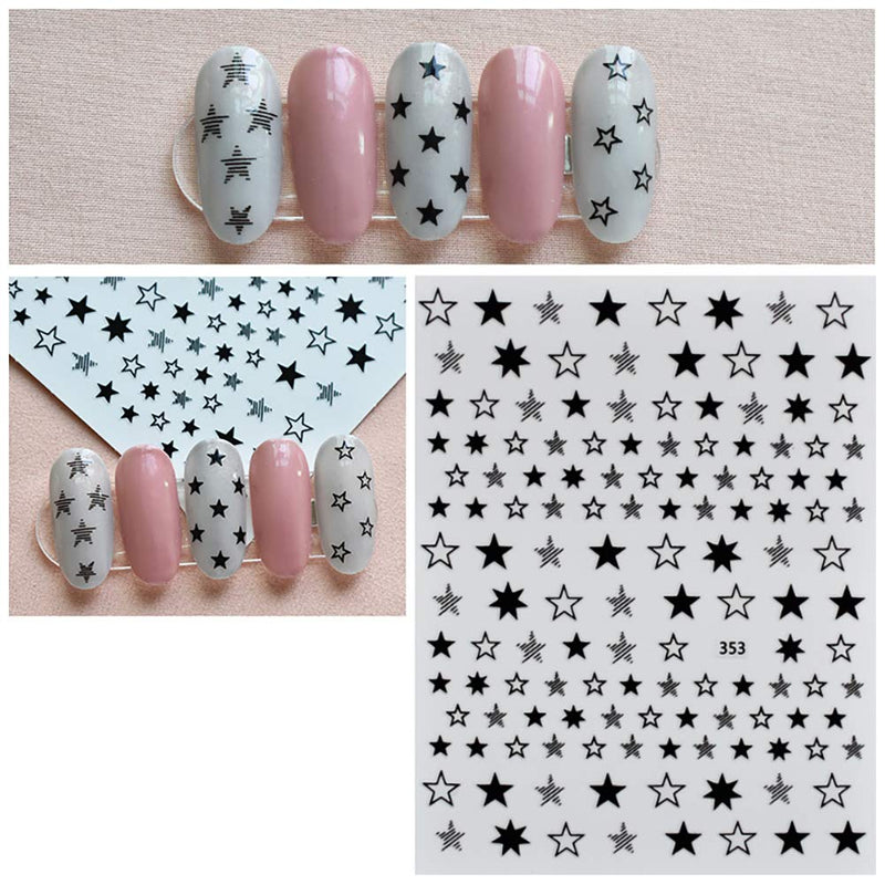 Star Nail Art Stickers 7 Sheets 3D Self-Adhesive Nail Art Decals Holographic Laser Nail Art Supplies Nail Slider Stars Stickers Glitter Shiny DIY Decoration Design Manicure Tips - BeesActive Australia