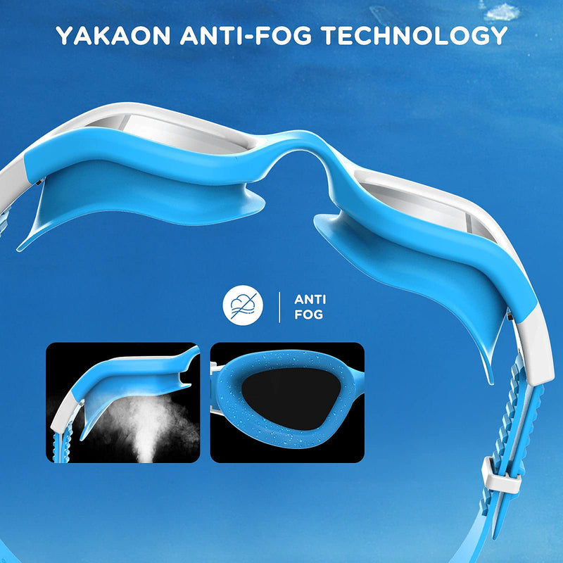 Kids Swim Goggles, YAKAON Polarized Swimming Goggles for Girls and Boys, Anti-Fog UV Protection Swim Goggles for Kids with Protective Bag (Age 6-14) - BeesActive Australia