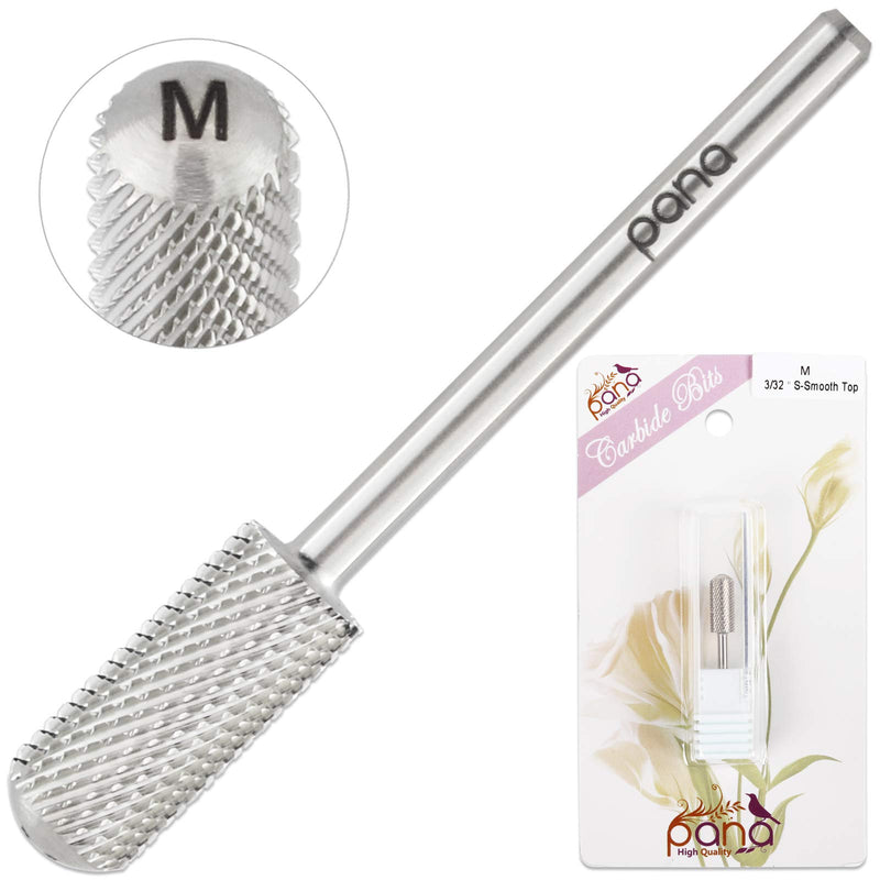 Pana 3/32" Small Smooth Top Nail Carbide Bit - Silver Color (Grit: Medium - M) for Electric Dremel Drill Machine - BeesActive Australia
