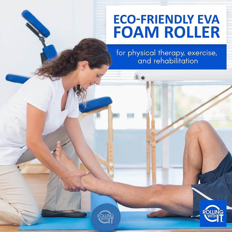 Rolling With It Foam Roller - High Density - for Exercise and Muscle Recovery - Eco-Friendly Back Roller - Select Size Below 13-18-36 inches 13 x 6 Inch - BeesActive Australia
