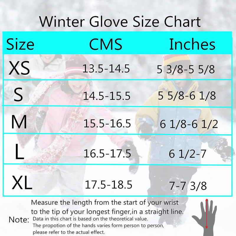 kids Gloves Winter Fleece Boys Girls Cycling Cold Weather Warm Touchscreen Light Weight Purple Large - BeesActive Australia