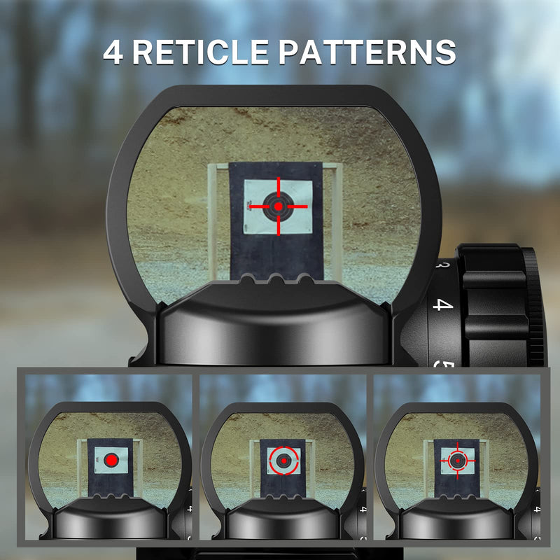 EZshoot Reflex Sight with 4 Reticles Red Dot Sight, Reflex Holographic Optic Scope with 20mm Rail Mount ，Absolute Co-Witness - BeesActive Australia