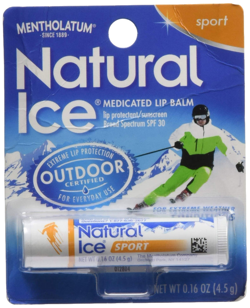 Natural Ice Mentholatum Sport Medicated Lip Protectant With Spf 30 Sunscreen, 0.16 Ounce - BeesActive Australia