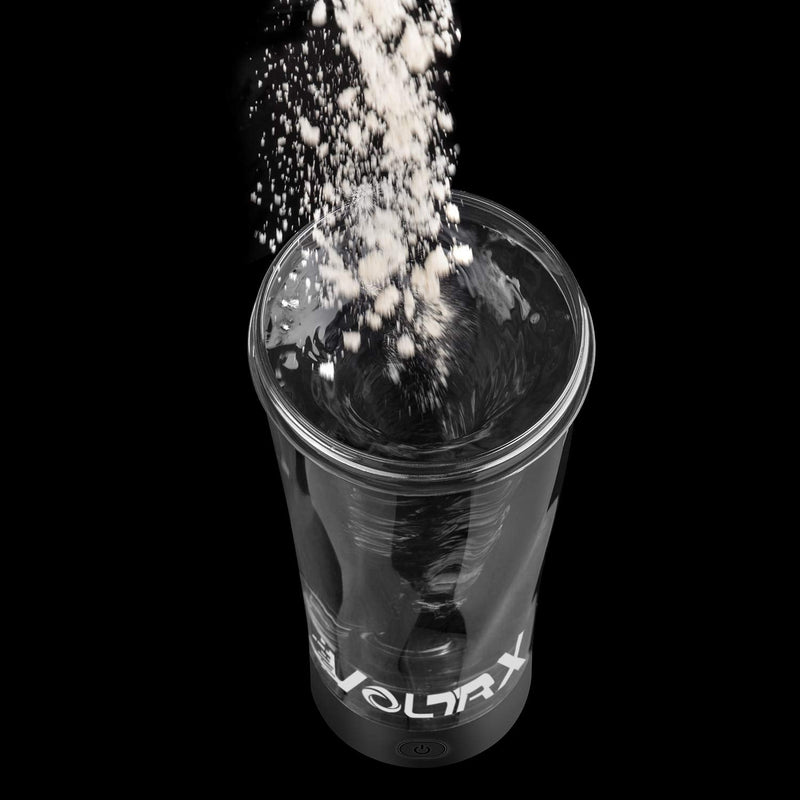 VOLTRX Premium Electric Protein Shaker Bottle, Made with Tritan - BPA Free - 600ml Vortex Portable Mixer Cup, USB C Rechargeable Shaker Cups for Protein Shakes (Black) Black - BeesActive Australia