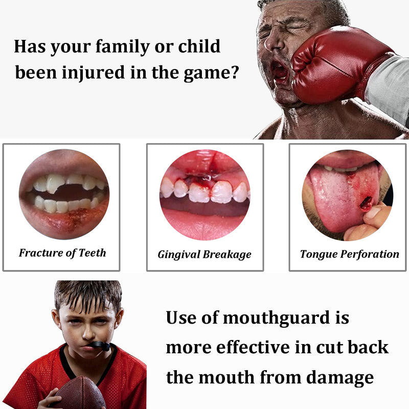 Mengdger Youth Mouth Guard Football MouthGuard Sports Kids Boys Mouthpiece Teeth Braces EVA Double Colored for MMA Boxing Rugby Kickboxing Taekwondo Softball Lacrosse(6 Pack) - BeesActive Australia