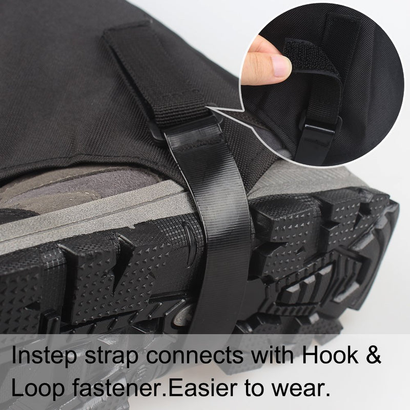 MAGARROW Leg Gaiters Hiking Snow Boot Gaiter Outdoor Waterproof Gaiters Shoes Cover Oxford Fabric Black Small - BeesActive Australia