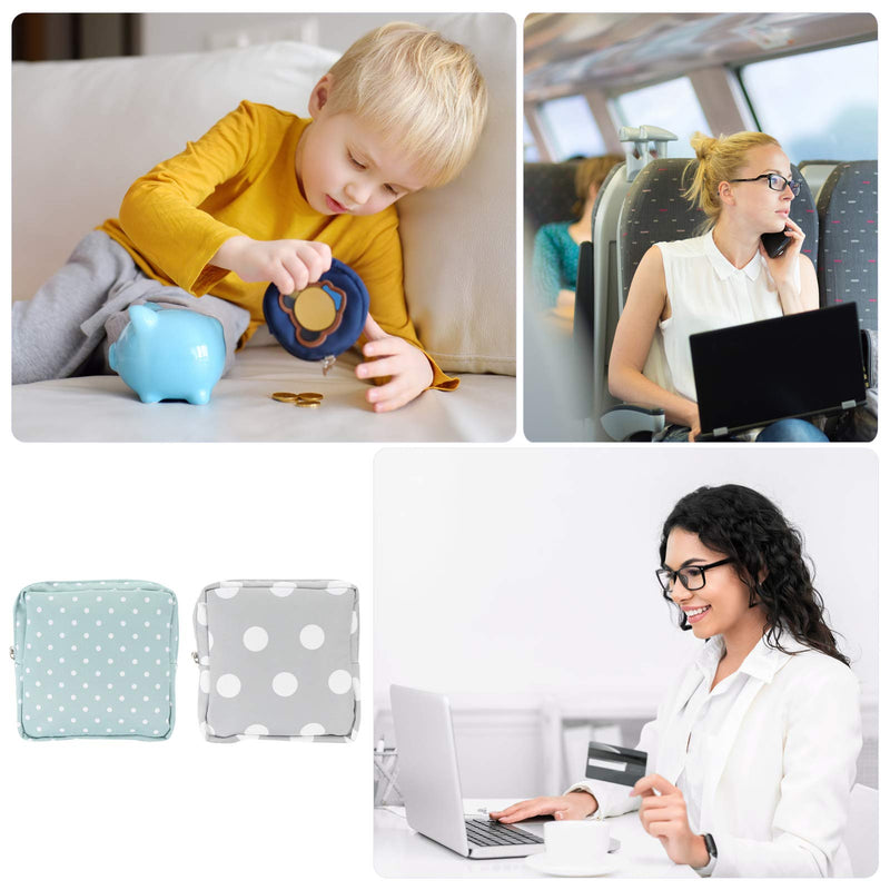 Healifty 2pcs Sanitary Napkin Storage Bag Period Menstrual Pad Zipper Pouch Outdoor Travel Sanitary Pads Storage Container for Women - BeesActive Australia