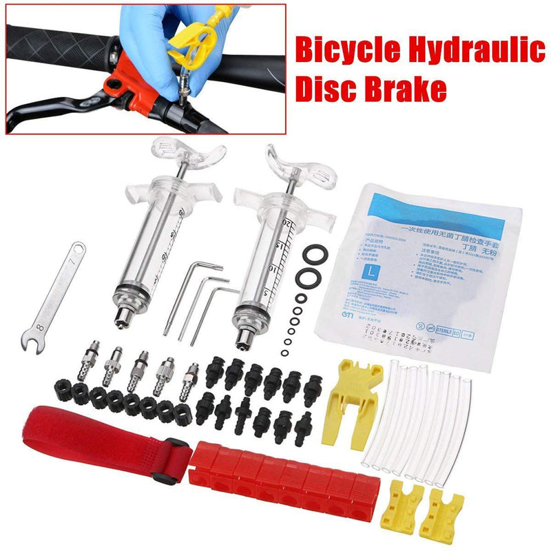 CYCEARTH Bicycle Brake Bleed Kit for Shimano TEKTRO MAGURA Zoom Bike Mineral Oil Hydraulic Disc Professional Tool Set - BeesActive Australia