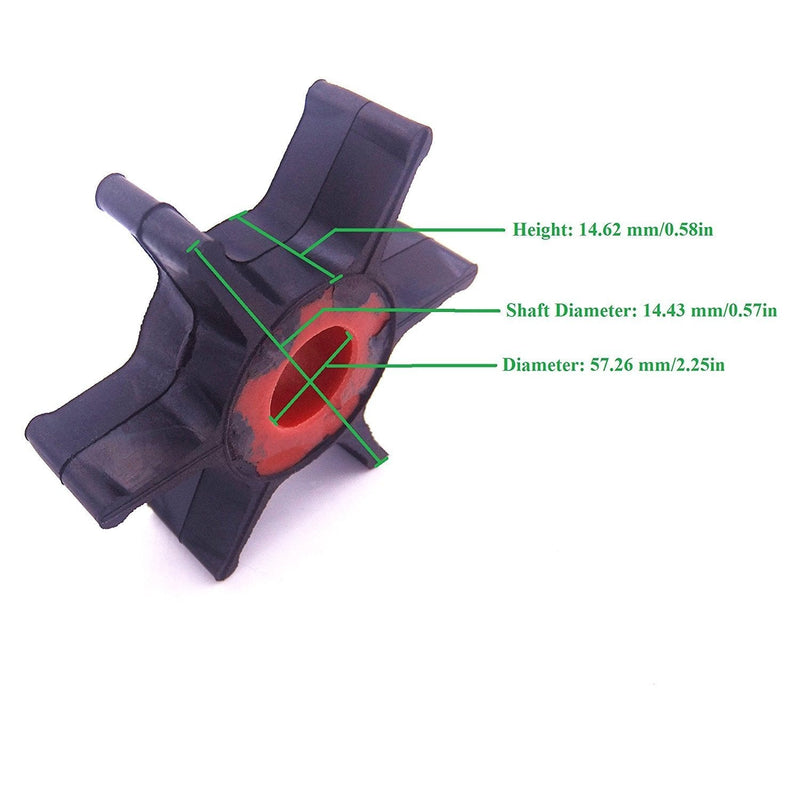 Createshao Outboard Engine Lower Units Impeleer for Chrysler Force Mercury Marine 9.9HP 15HP 47-F436065-2 18-8903 9-45004 - BeesActive Australia