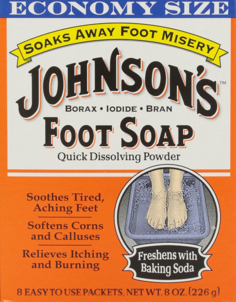 Johnson's Foot Soap Quick Dissolving Powder, 8 Packets (Pack of 4) - BeesActive Australia