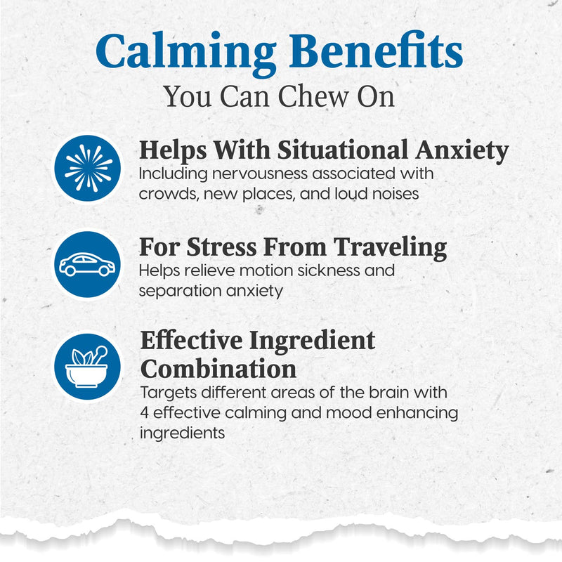 Ark Naturals Happy Traveler, Natural Calming Treats for Dogs & Cats, Reduces Anxious & Nervous Behavior 75 Soft Chews (Pack of 1) - BeesActive Australia