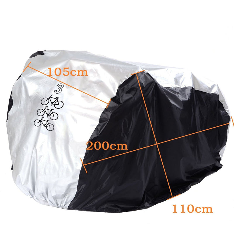 Maveek Bicycle Cover for 3 Bike Waterproof Cycle Protection UV Rain Snow Proof Tarp for Bikes All Weather Dust Resistant (Black) 3-MIDSIL - BeesActive Australia