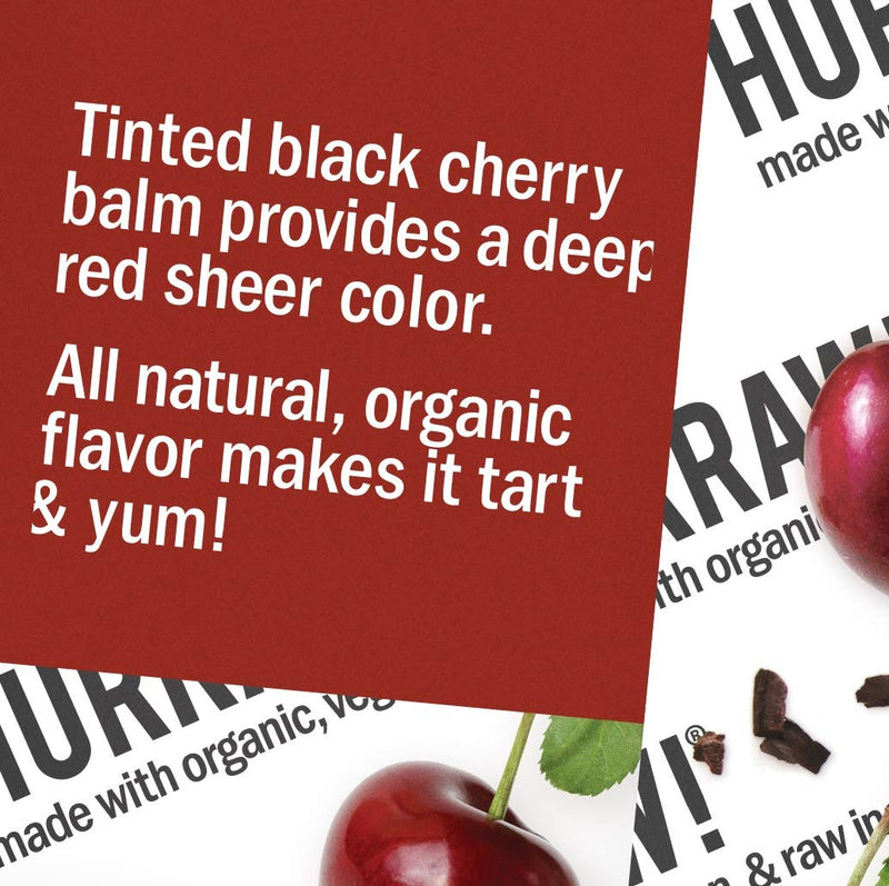 Hurraw! Black Cherry Tinted Lip Balm: Organic, Certified Vegan, Cruelty and Gluten Free. Non-GMO, 100% Natural Ingredients. Bee, Shea, Soy and Palm Free. Made in USA Black Cherry (Tinted) - BeesActive Australia