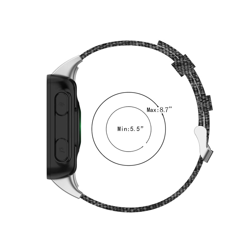 FitTurn Woven Nylon Strap Compatible with Garmin Forerunner 35/ Forerunner 30 Replacement Band with Adjustable Strap Watch Band Fitness Strap Bracelet Wristband for Forerunner 35/30 Watch (Black) Black - BeesActive Australia