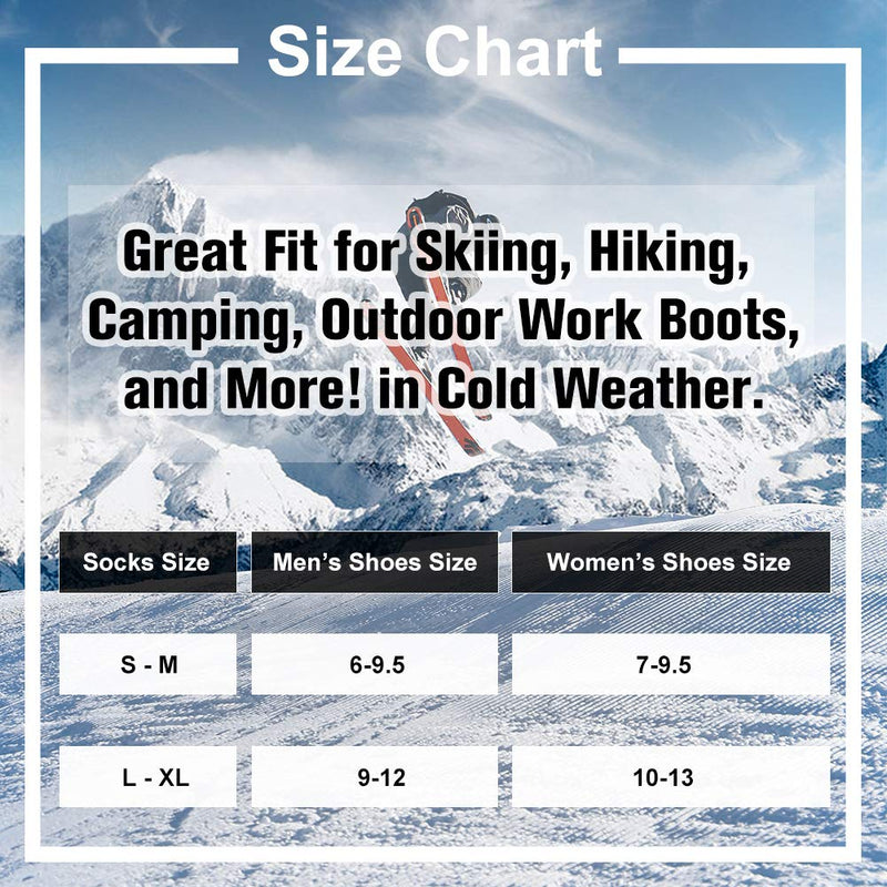 Winter Warm Thermal Socks for Men Women, Busy Socks Extra Thick Insulated Boot Heated Crew Socks For Extreme Cold Weather Small-Medium Black - BeesActive Australia